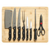 Set de couteaux 9 pièces avec planche10113