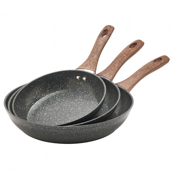 Lot de 3 poêles "Météorite"10135