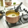 Lot de 3 casseroles inox effet cuivré + 1 manche amovible10158
