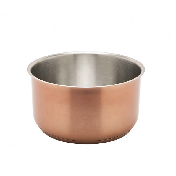 Lot de 3 casseroles inox effet cuivré + 1 manche amovible10160