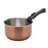Lot de 3 casseroles inox effet cuivré + 1 manche amovible10161