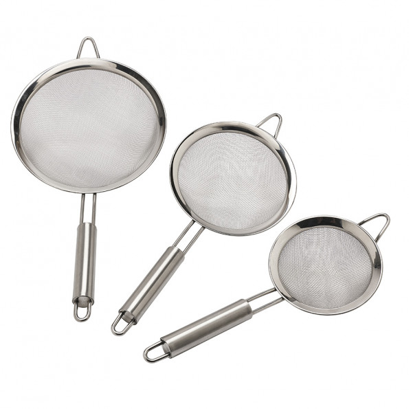 Lot de 3 passoires maille fine10171