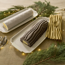 Tapis décoratif bûche de Noël