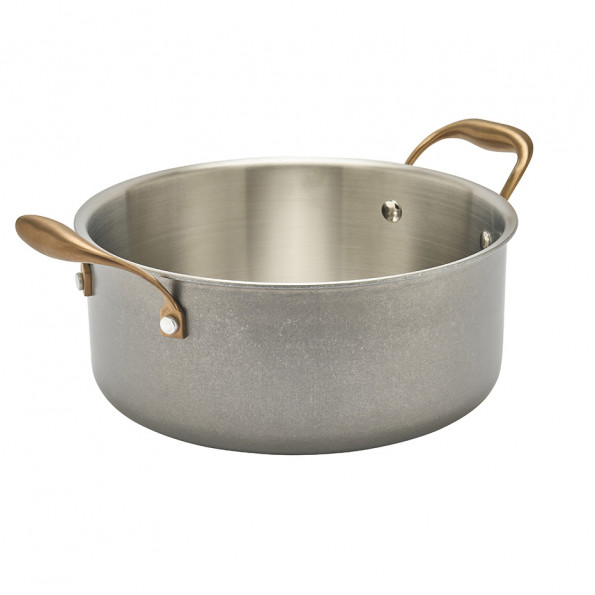 Faitout inox vintage avec couvercle10352