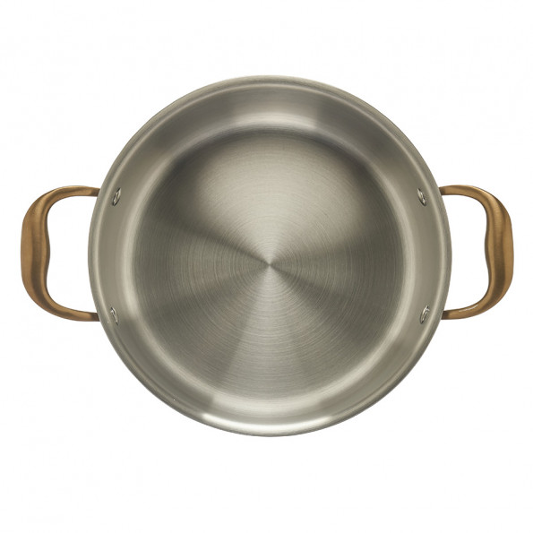 Faitout inox vintage avec couvercle10353