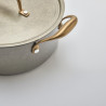 Faitout inox vintage avec couvercle10356