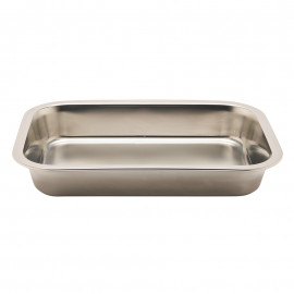 Lot de 2 plats à four inox