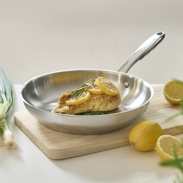 Lot de 3 poêles inox10411