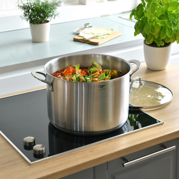 Marmite inox avec couvercle10481 Marmite inox avec couvercle10481