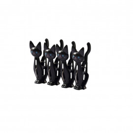 Lot de 4 pinces sachets Chats