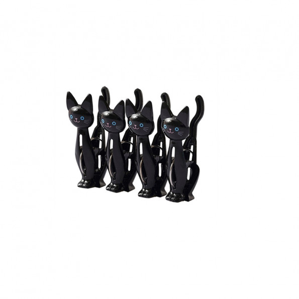 Lot de 4 pinces sachets Chats10542