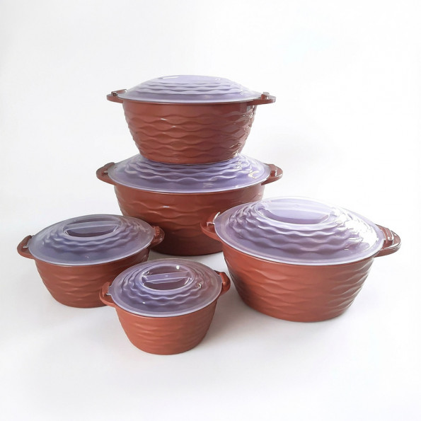 Lot de 5 marmites micro-ondes10550