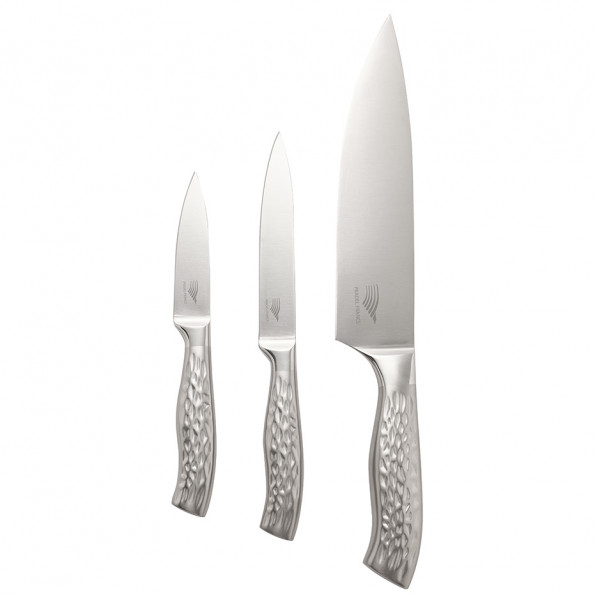 Set de 3 couteaux de cuisine martelés