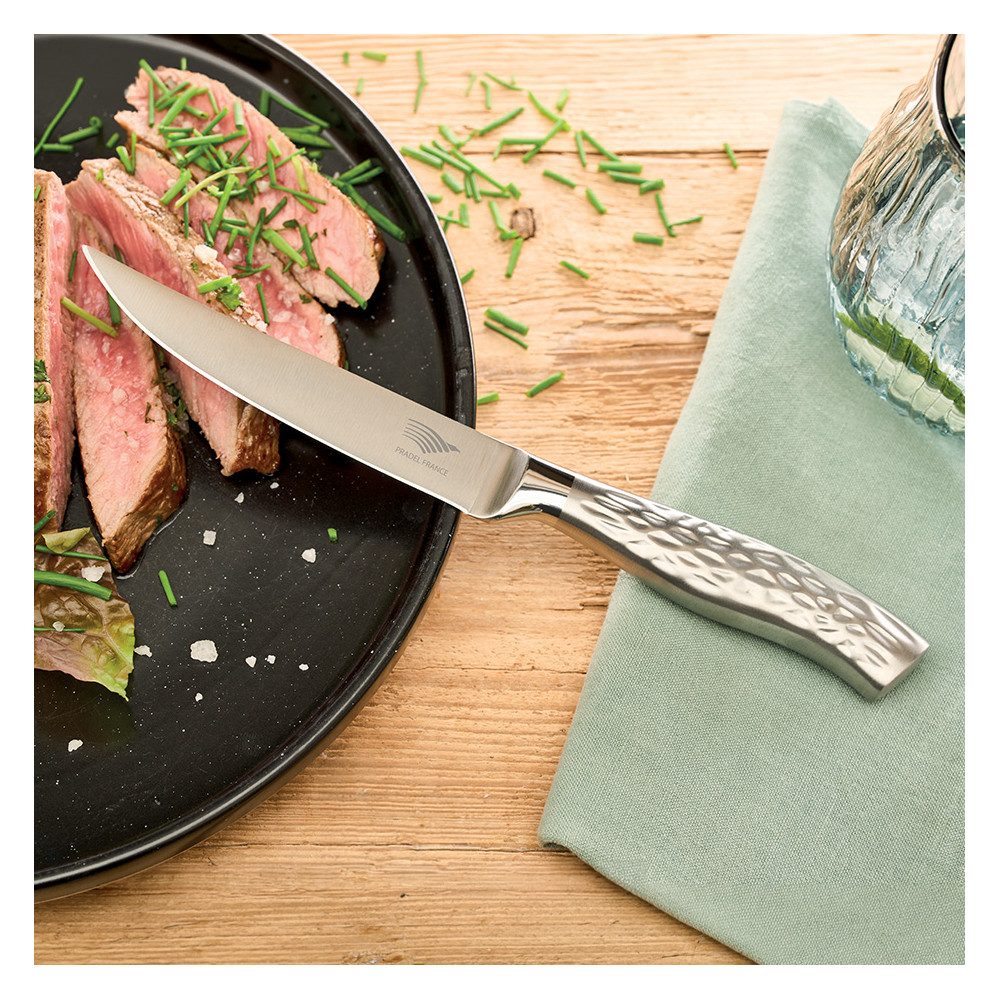 Set de 6 couteaux à steak martelés