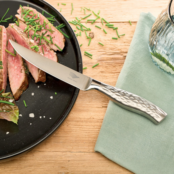 Set de 6 couteaux à steak martelés