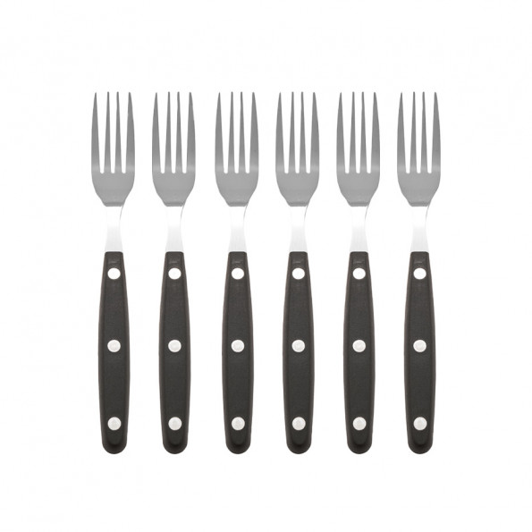 Set de 6 fourchettes noires