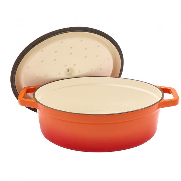 Cocotte ovale en fonte