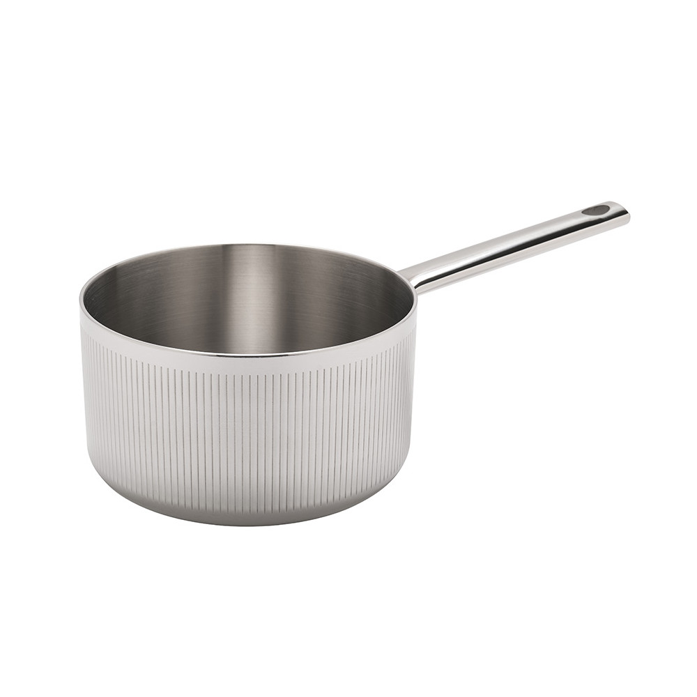 Casserole inox striée