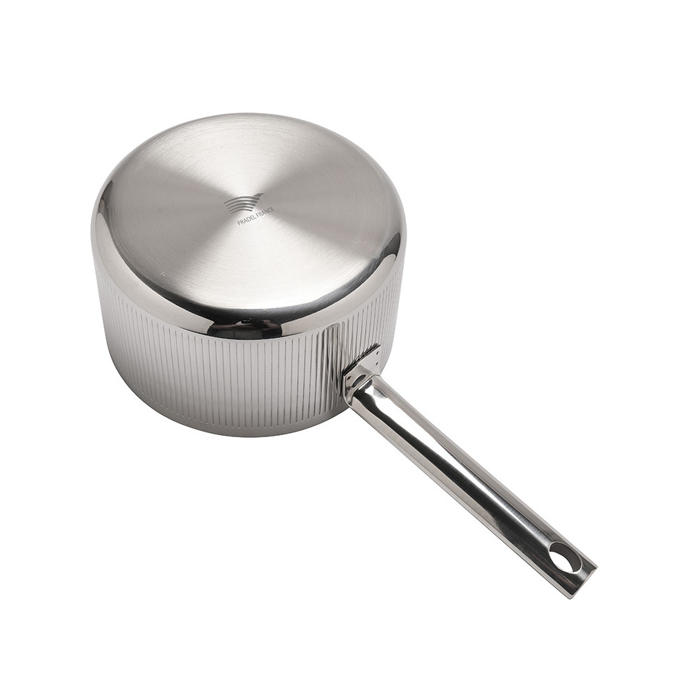 Casserole inox striée