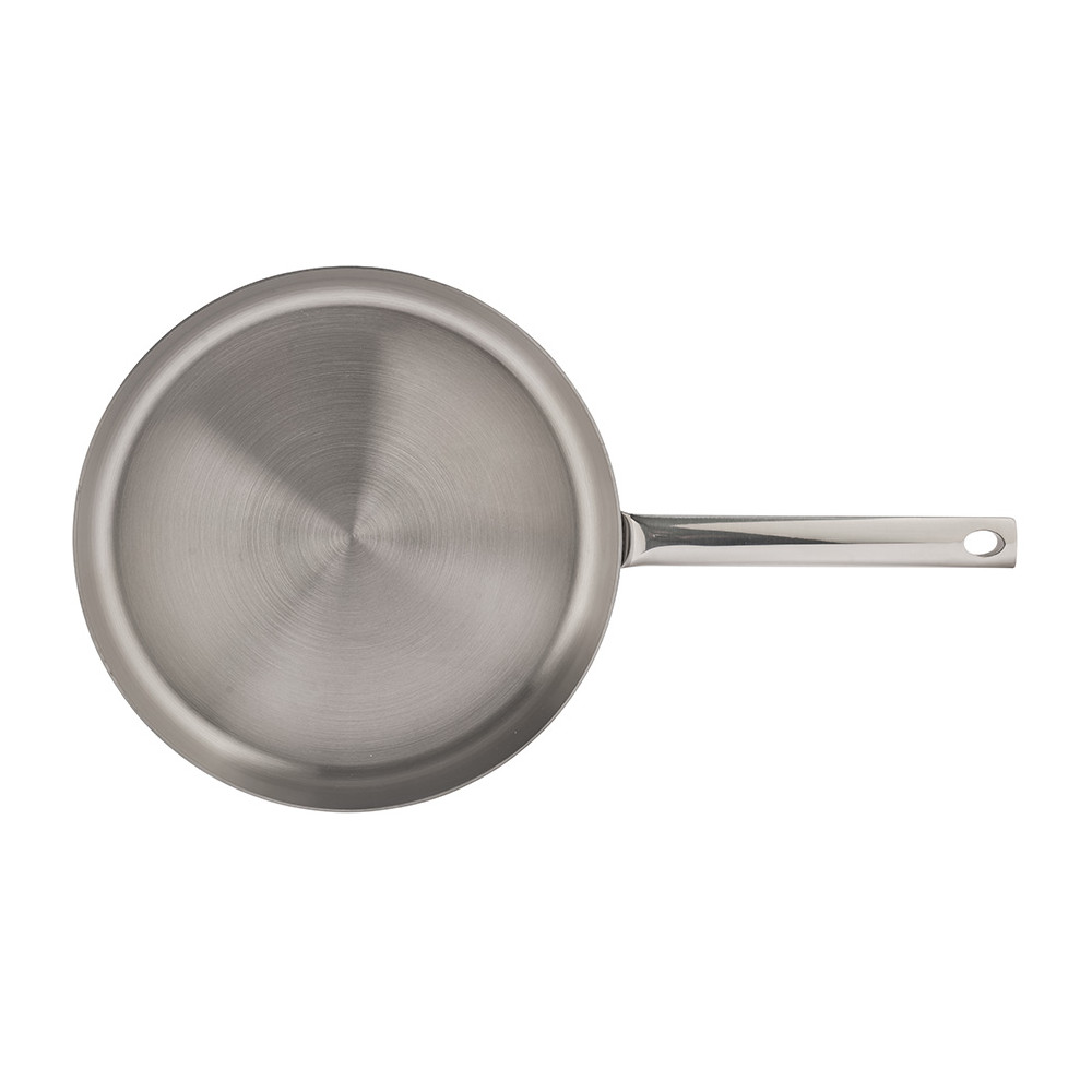 Sauteuse inox striée + couvercle