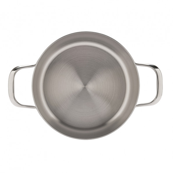 Faitout inox strié + couvercle