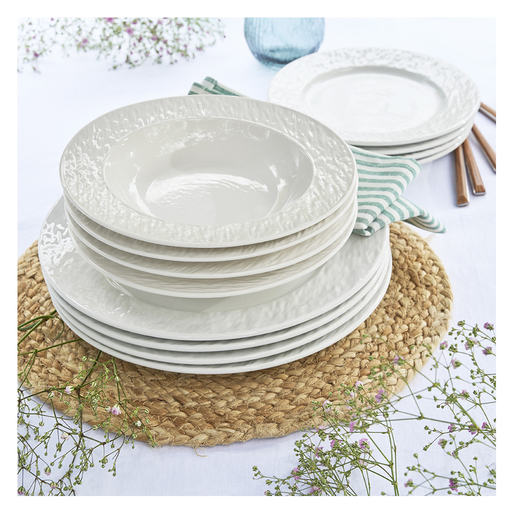 Set de 4 assiettes plates  "ESTEREL"