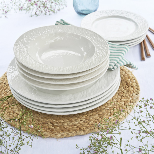 Set de 4 assiettes plates  "ESTEREL"