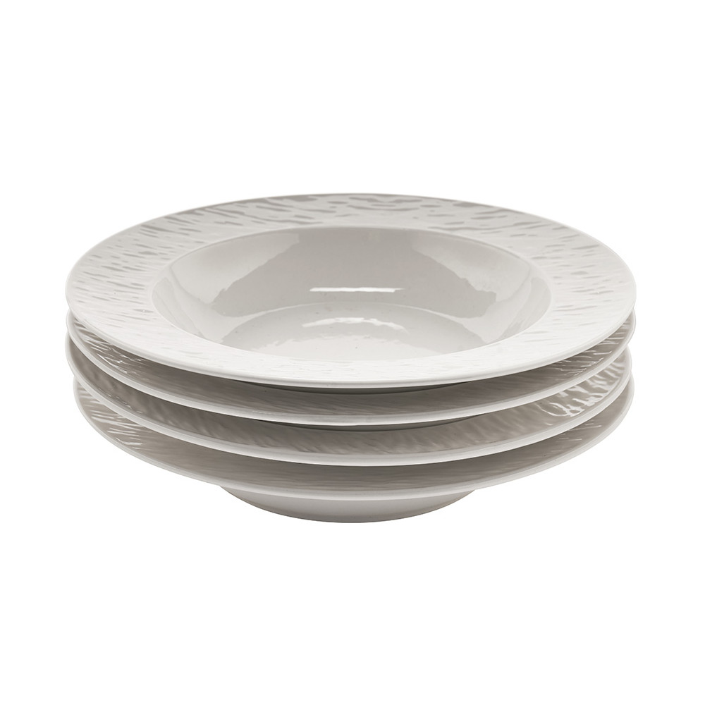 Set de 4 assiettes creuses  "ESTEREL"