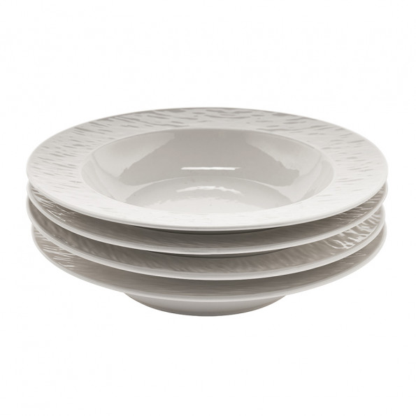 Set de 4 assiettes creuses  "ESTEREL"