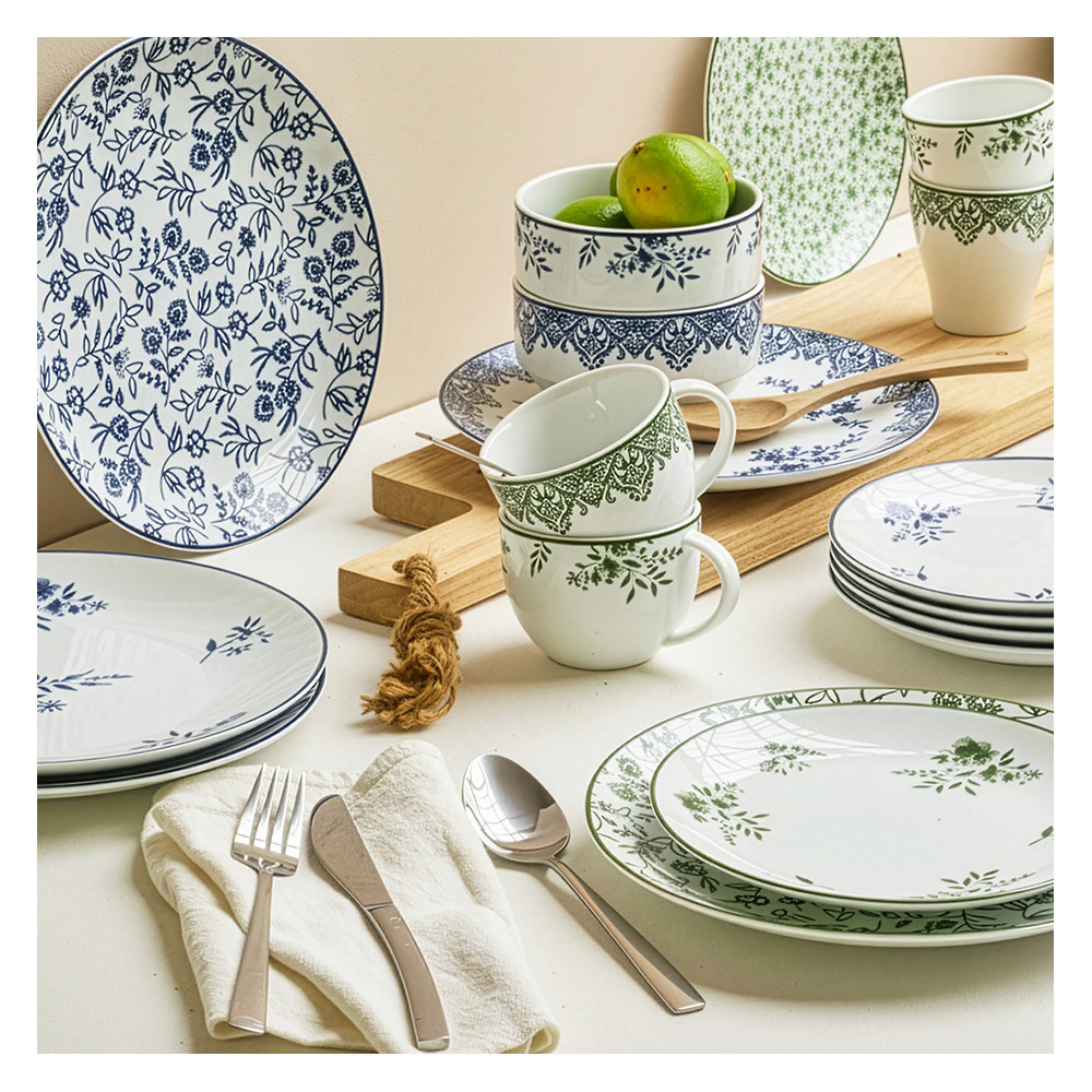 Set de 8 assiettes plates "SOLOGNE"