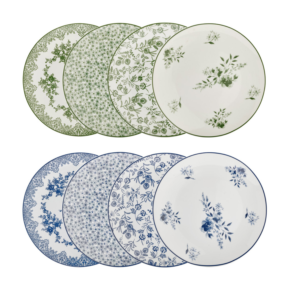 Set de 8 assiettes plates "SOLOGNE"