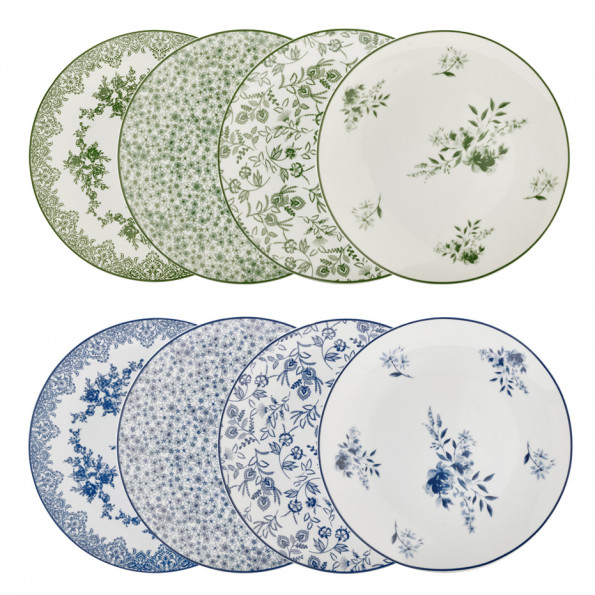 Set de 8 assiettes plates "SOLOGNE"