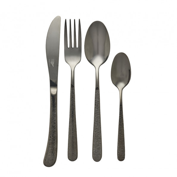 Ménagère 24 pièces noire "Chambéry"