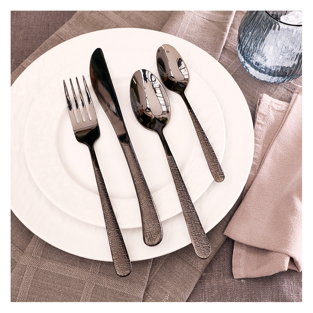 Ménagère 24 pièces noire "Chambéry"