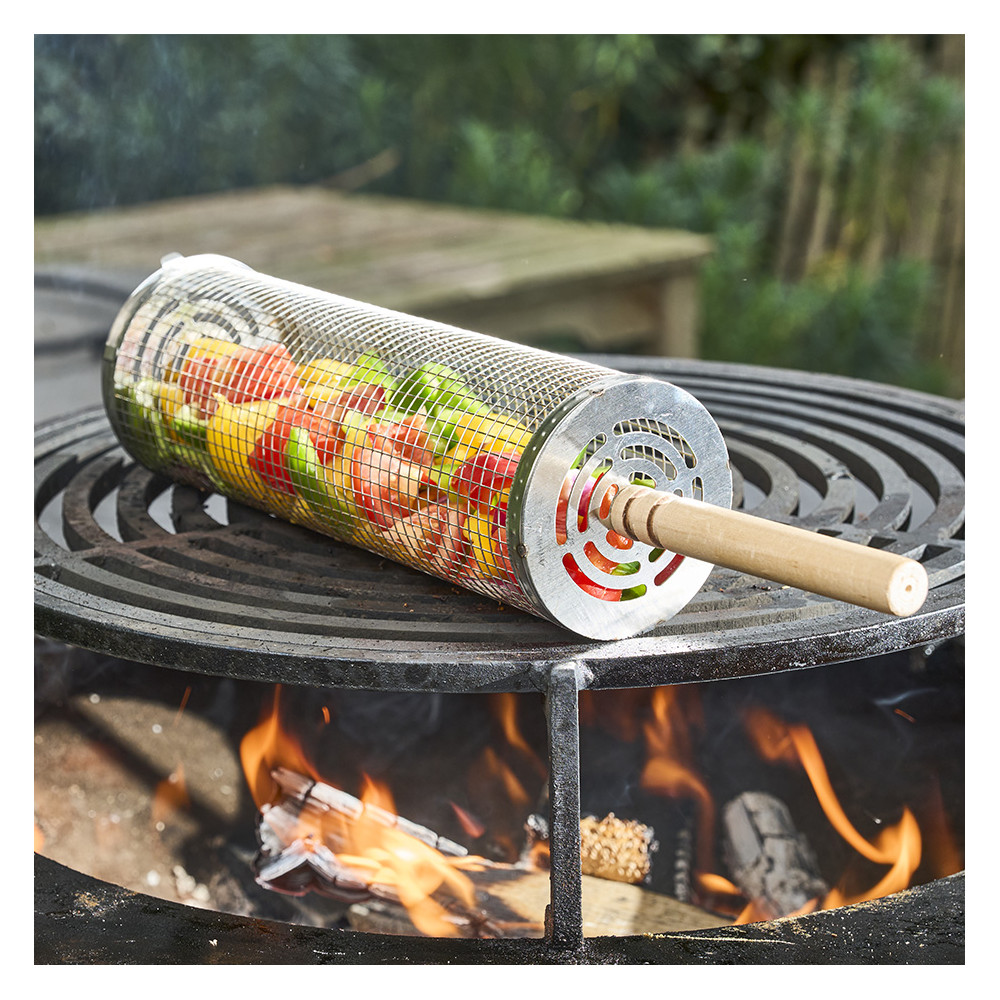 Panier barbecue avec manche