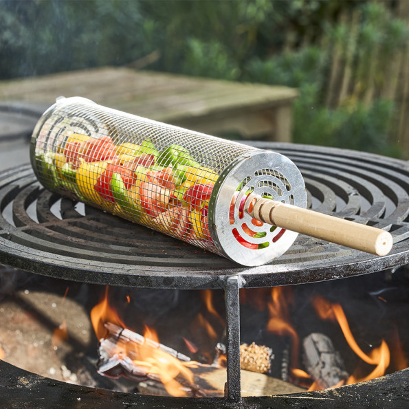 Panier barbecue avec manche