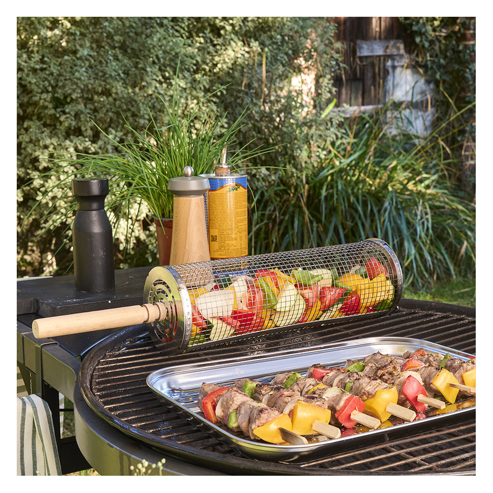 Panier barbecue avec manche