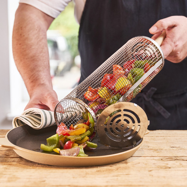 Panier barbecue avec manche