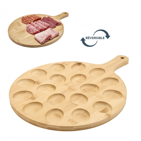 Planche à œufs en bois réversible