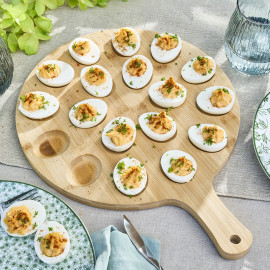 Planche à œufs en bois réversible