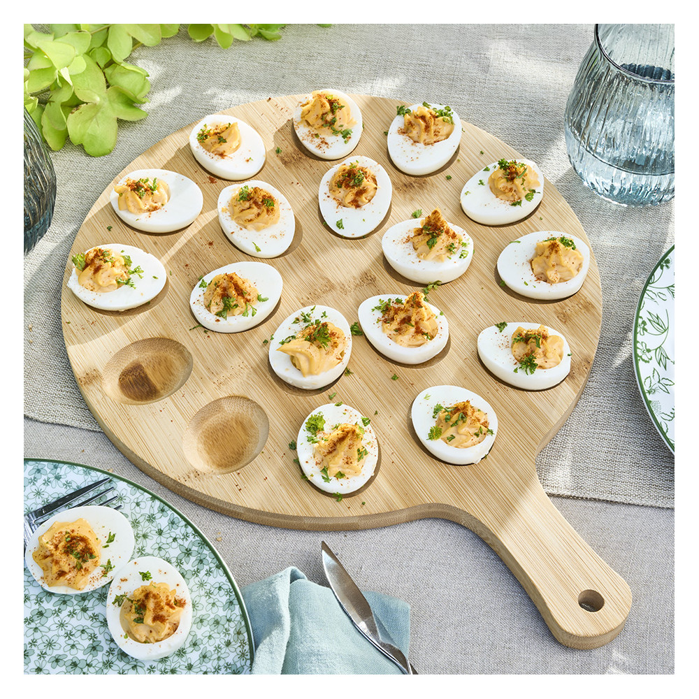 Planche à œufs en bois réversible