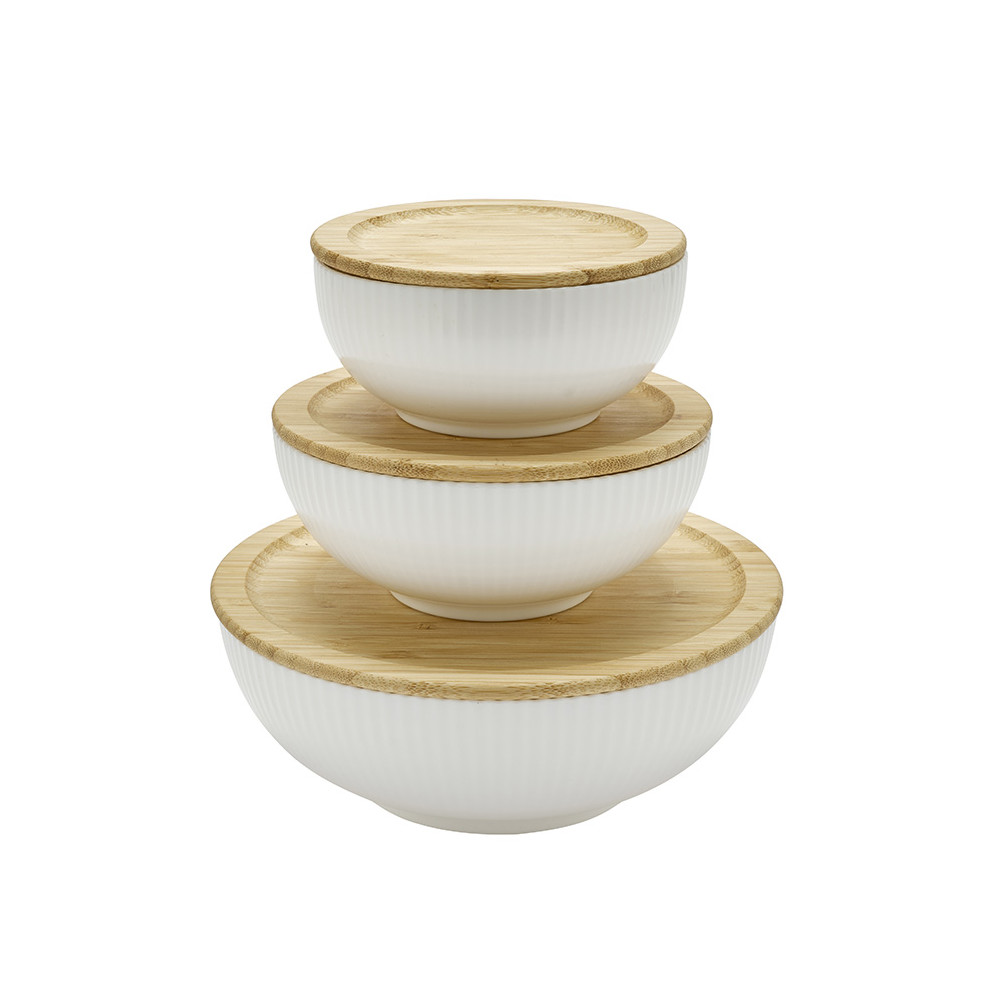 Lot de 3 bols striés