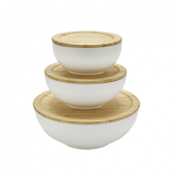 Lot de 3 bols striés