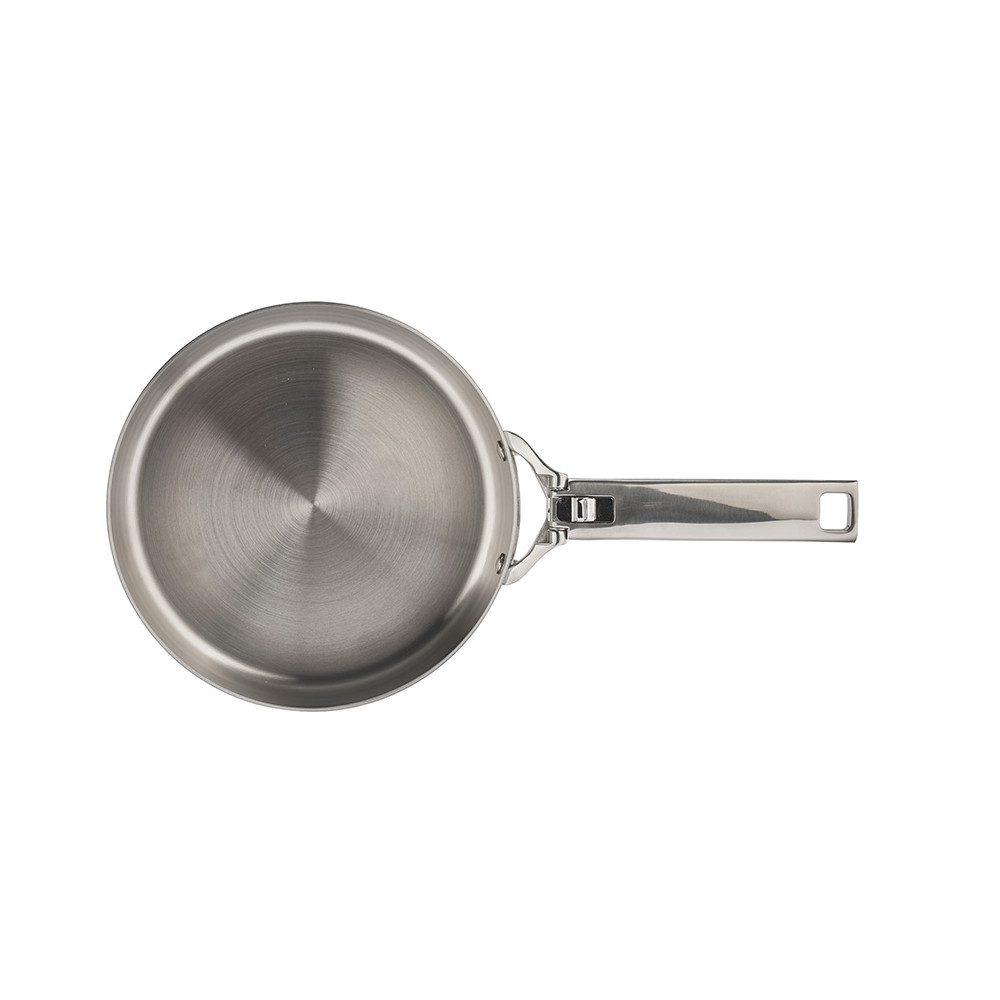 Poêle inox manche pliable