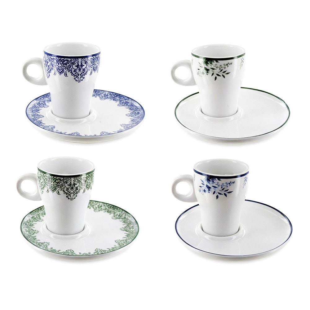 Lot de 4 tasses à thé avec sous tasses "SOLOGNE"