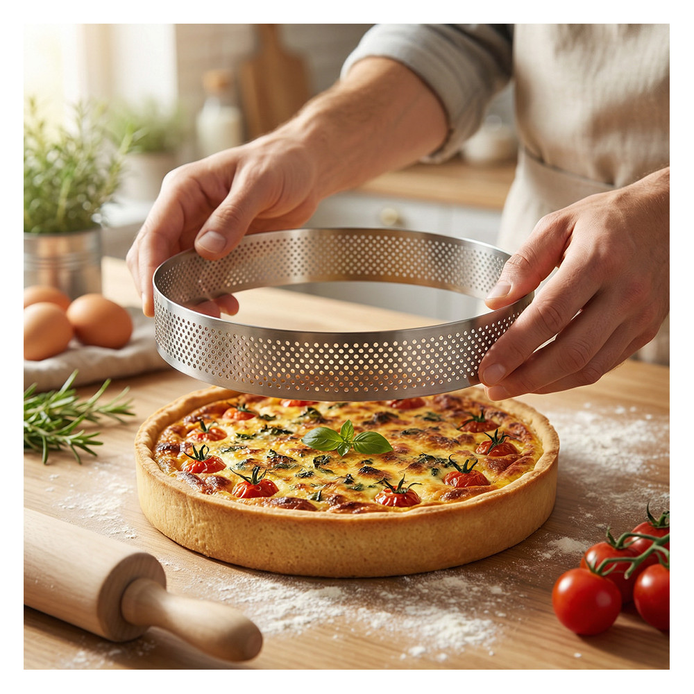 Cercle à tarte perforé