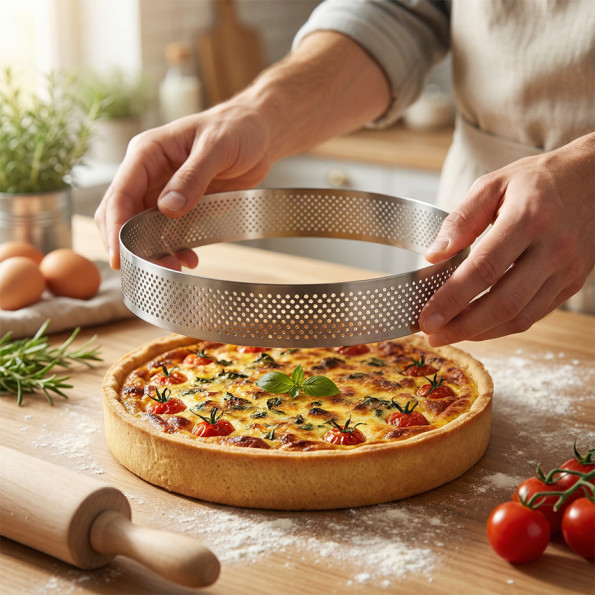 Cercle à tarte perforé