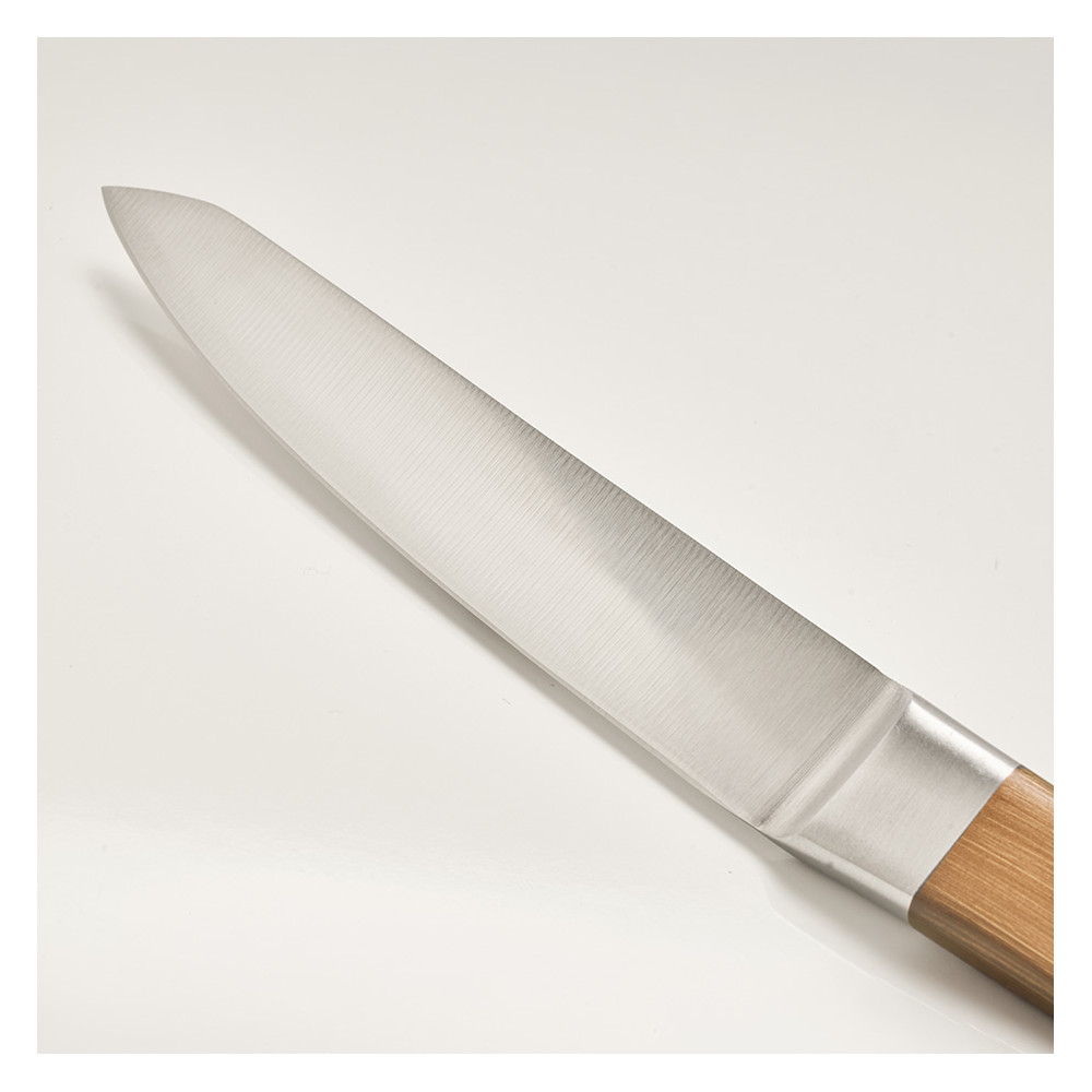 Set de 5 couteaux de cuisine inox effet bois