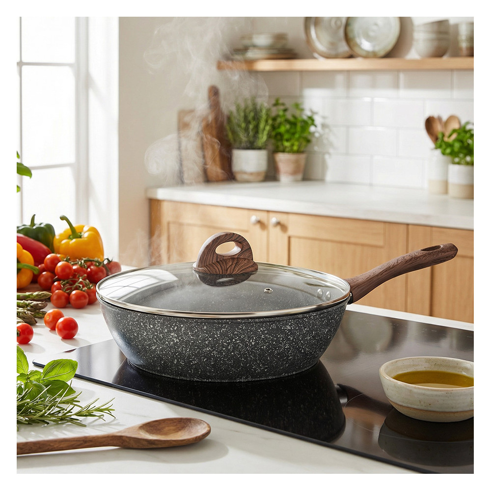 Sauteuse "Météorite" avec couvercle
