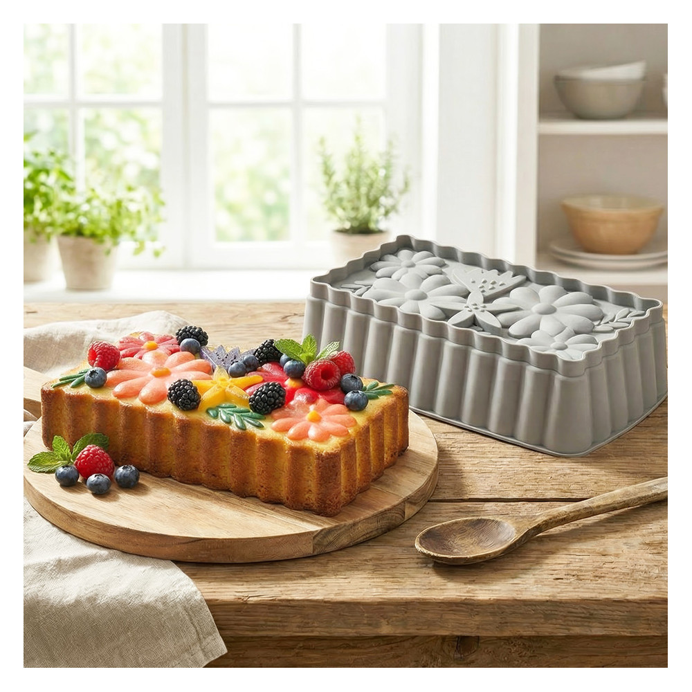 Moule à cake fleurs